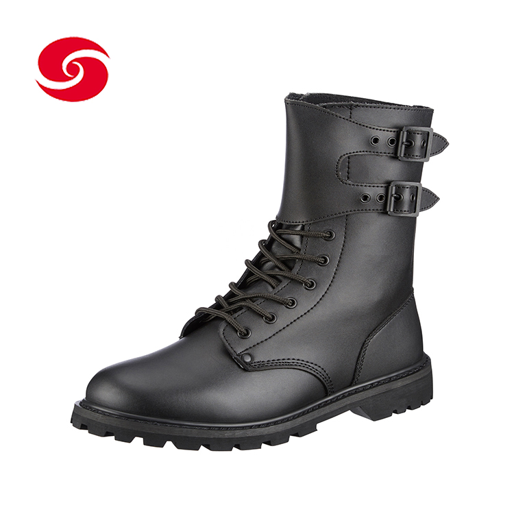 Leather Police MilitaryCombat Training Boots