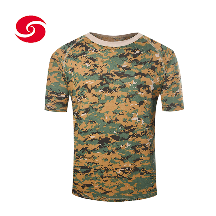Digital Camouflage Cotton T-shirt
