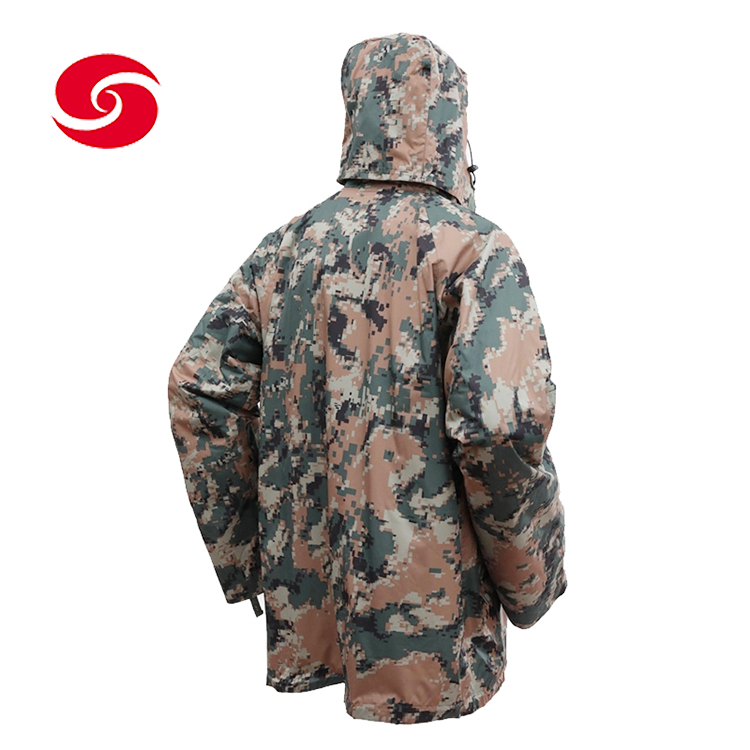 Digital Camouflage Army Rain Coat Jacket
